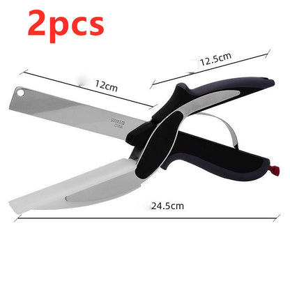 Tijeras para cocina, 2 en 1, cuchillo para picar inteligente y funcional